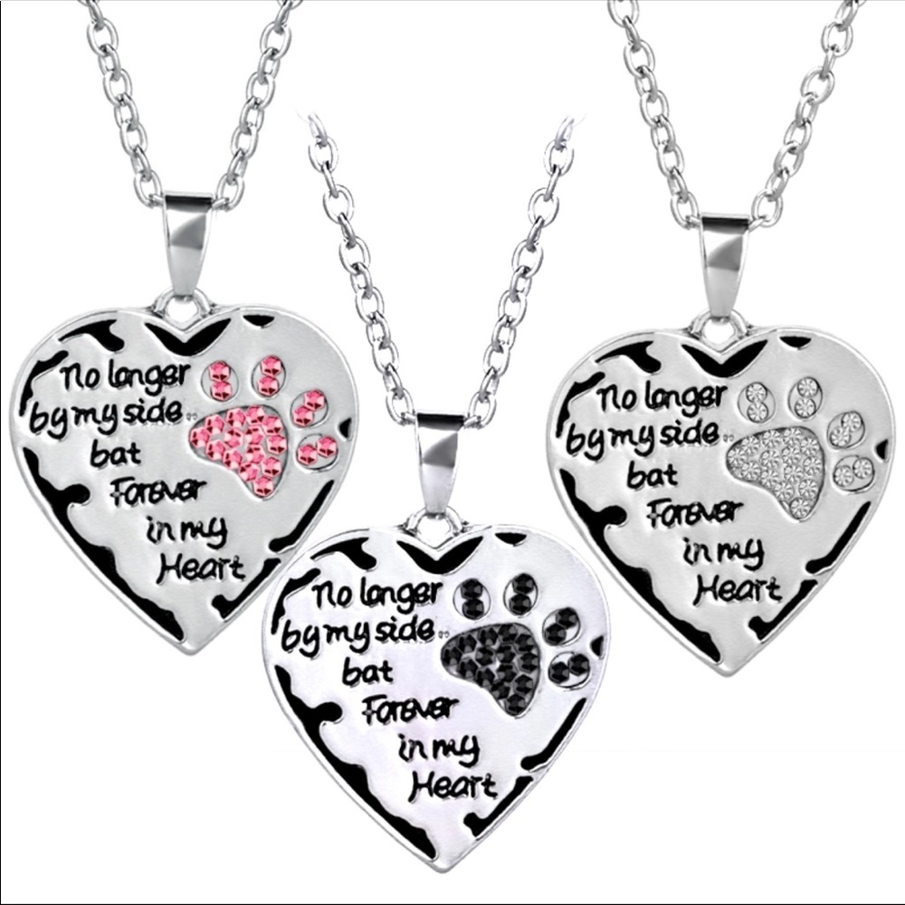 Brand New Heart Shaped Pet Remembrance Necklace - Picture 2 of 5